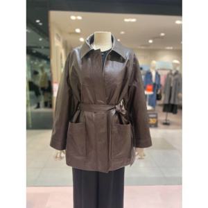 [CC콜렉트] 에코 레더 벨티드 자켓 C251PSF152