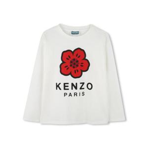 겐조 키즈 화이트 로고 긴팔 티셔츠 K61482K_117
