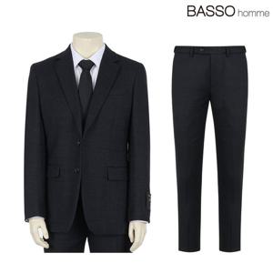 바쏘옴므 울 블렌디드 슬림핏 인디고 수트 (WSX4JT61AWSX4PT61A)