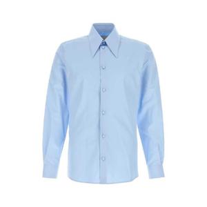 VALENTINO GARAVANI Light blue poplin shirt 7V0ABS20B57 E08