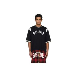 25 FW 루드 남성 블랙 루드 라이트닝 링거 저지 티셔츠 252923M213045