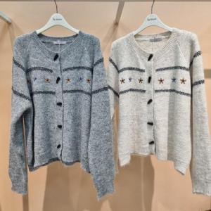 라티움 HC34 팔 품편한 꽃떡복이 앞오픈형 깔끔한 니트가디건 T2543cd01