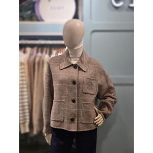 클리지 세이브존03 클리지 체크 버튼업 턱자켓 AGCN8WJK03A