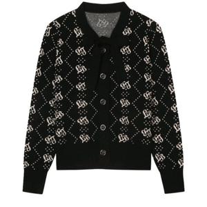 [베스띠벨리]노그램리본타이풀오버니트 24FWU42973BK_YS