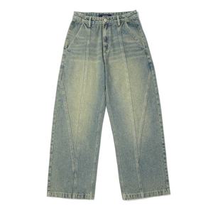 [인터크루]우먼스 절개 장식 베이지틴 데님 팬츠 블루 ITZ3EL55A