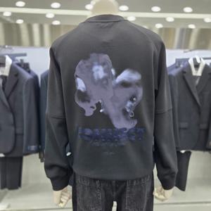 [앤드지]그래픽 아트윅 오버 핏 맨투맨 티 BJSF4TR1103 BK