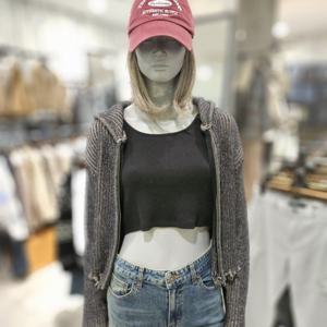 [버커루]이중 후드집업 니트 가디건 BKRB24WKC810P-DG