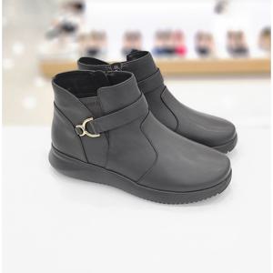 [탠디]여성 경량 통굽 소가죽 컴포트 앵클부츠WAX25503TD5B4