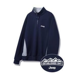 남여공용 반넥 배색 맨투맨 (JP5TSU833)