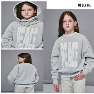 [블루테일]AZI2TS03LG 라이트 그레이 세미 크롭 맨투맨