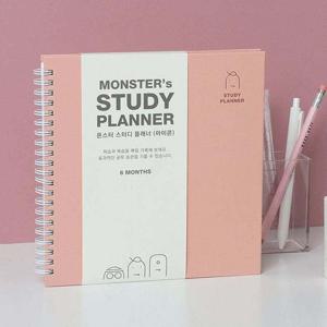 [오너클랜]인기상품 플래너 6개월용 몬스터 스터디 아이콘 핑크
