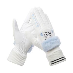 [파리게이츠] (521E4GV301)여성 데빌 스마일 벨벳 퍼 믹스 양손 장갑