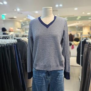[르샵]리오더)V넥 스트라이프 니트 풀오버  (L2G45KPO160)BP