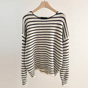 [헤레이스]보트 단가라 니트_YMSH25FW213