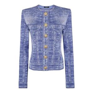 25SS Balmain 데님 가디건 EF1KL220KH806FF