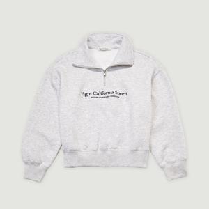 [행텐][행텐]여성  레터링 하프집업 크롭 기모 맨투맨-SE8151044