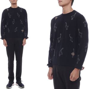 [톰브라운(잡화)]25FW 남성 구스 인타르시아 울 니트 MKA558A Y1051 415 25F