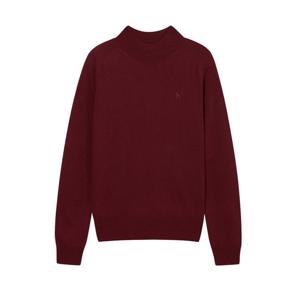 [헤지스]헤지스 여성 [울100%] 버건디 모크넥 스웨터 HSSW4D909D