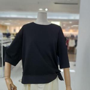 아날도바시니 DP01 리본 밑단 배색 반팔티 AY06TS61N