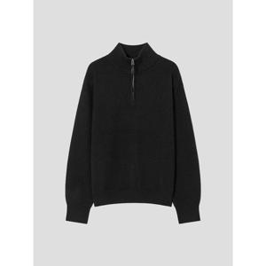 (215Y51AY35) [에잇세컨즈] 심플 하프집업 하이넥 니트  블랙