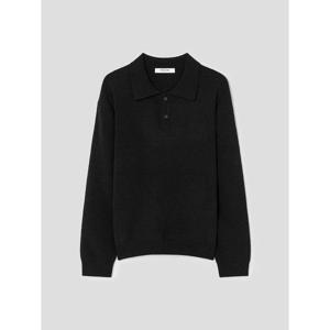 (455Y51LY55) [에잇세컨즈] 무광 셔닐 칼라넥 니트  블랙