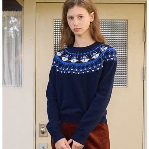 [올리브데올리브] 눈사람모티브자수 풀오버 OK5WPA090