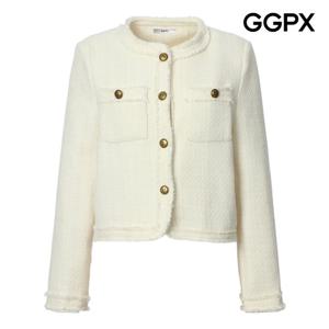 GGPX  하객룩 모직 트위드 덕다운 경량 패딩 자켓 (GPBJK001B)