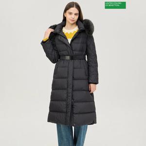 베네통 다이아 퀼팅 슬리브 덕다운 롱 패딩 BAPDG4461