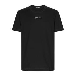 돌체앤가바나 로고 자수 크루넥 반팔 티셔츠 G8RN8Z G7NUB N000