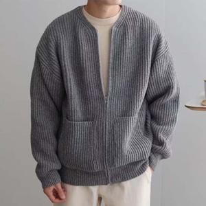 남자 루즈핏 집업 니트 가디건 HH-C44