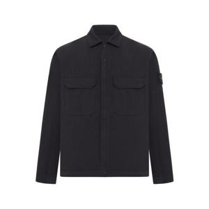 25 FW 스톤 아일랜드 로고 패치 롱슬리브 코튼 셔츠 블랙 K2S151200009S0211