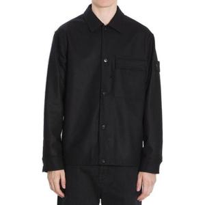 25 FW 스톤 아일랜드 롱슬리브 스트레이트 헴 셔츠 블랙 K2S151200028S0F24