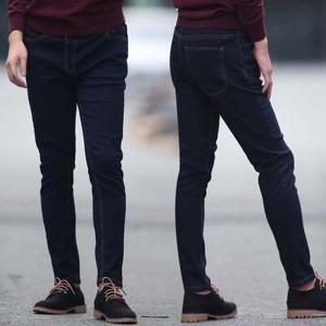 남자진청 남성 진청색 빅사이즈 허리밴딩 끈스판 캐쥬얼 청바지