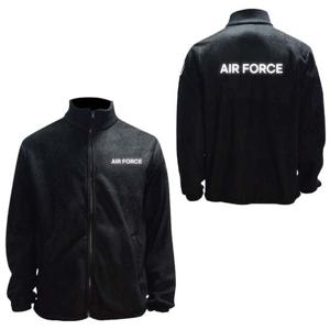 블랙 겨울집업 기모 반사 후리스 집업 AIR FORCE 서바이벌