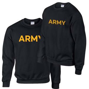 기모 블랙 옐로우 밀리터리 티셔츠 맨투맨 ARMY 맨투맨