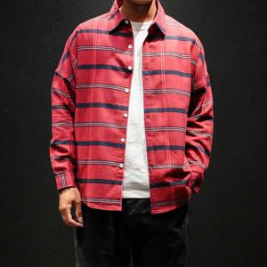 남녀 공용 체크 남방 새학기 스타일 코디 긴팔 선물 체크남방