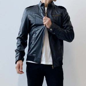 진주장식청자켓 차이나 집업 바이크 라이더자켓 남자상의 슬림핏