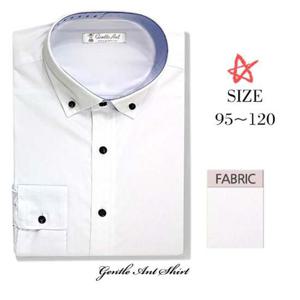 젠틀안트 블랙 버튼 솔리드 화이트셔츠 DL-075 남자셔츠