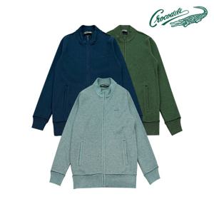 [크로커다일] 클래식 융본딩 기모 니트 집업 CDAAAKW4382