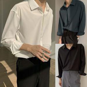 남자 오버핏 히든 긴팔 셔츠 HH-C32