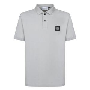 25 FW 스톤 아일랜드 로고 패치 쇼트슬리브 코튼 폴로셔츠 그레이 K1S1522002SCS0017