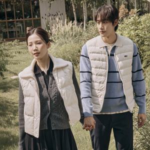 라코스테 공식 여성 스웨터 카라 다운베스트 BF421E-55N XFJ