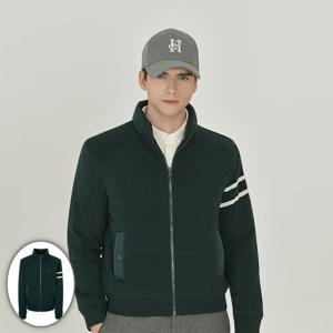 [헤지스골프] 남성 구스다운 니트 점퍼 그린 HUSW5D751E2