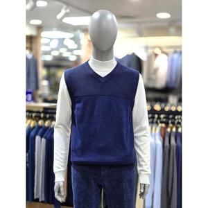 런던포그 세이브존04 네이비 플레인 브이넥 베스트 LOFNA66Z