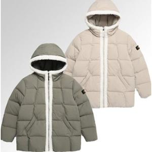 내셔널지오그래픽 N234WDW080 W 라루스 코지 덕다운 중기장 후드 다운점퍼