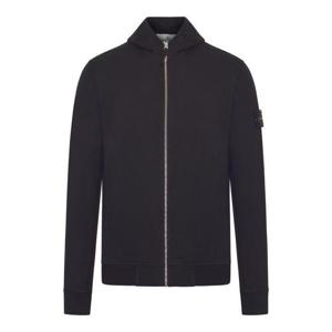 25 FW 스톤 아일랜드 집업 후드 코튼 자켓 블랙 K1S156100021S0060