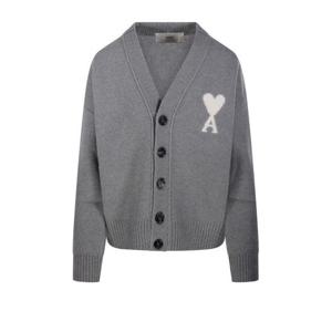 아미 스웨터 UKC365KN0135 058 GREY OFF WHITE