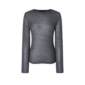 질스튜어트 뉴욕 여성 25SS 차콜그레이 단색 울혼방 긴팔티셔츠 WJTS5B700CG