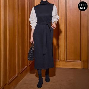 [모리스커밍홈] [벨트SET]소매셔츠  폴라 니트 롱 원피스_M2512OP098D