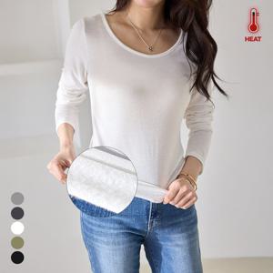 [모리스커밍홈] [BEST]기모 딥라운드 레이어드 티셔츠(5COLOR)_M2512TS110D